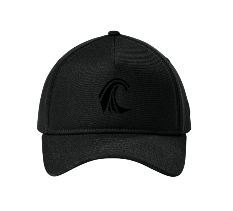 Nordic Storm Snap Back Cap - Black with Black Wave