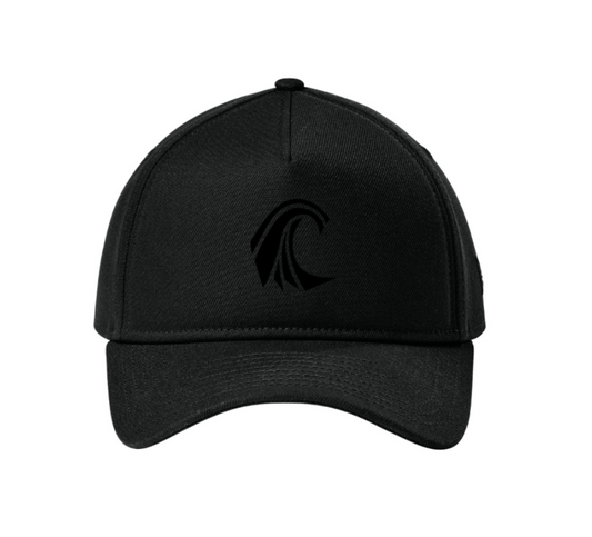 Nordic Storm Snap Back Cap - Black with Black Wave